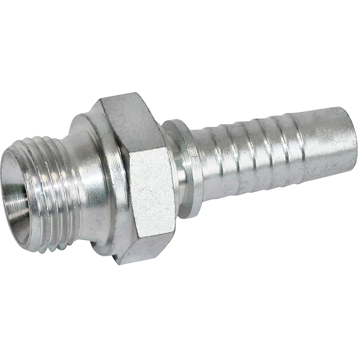 BSP Male Parallel 60 Degree Cone Fitting - 1/4" Hose x 3/8" BSP Zinc Passivated