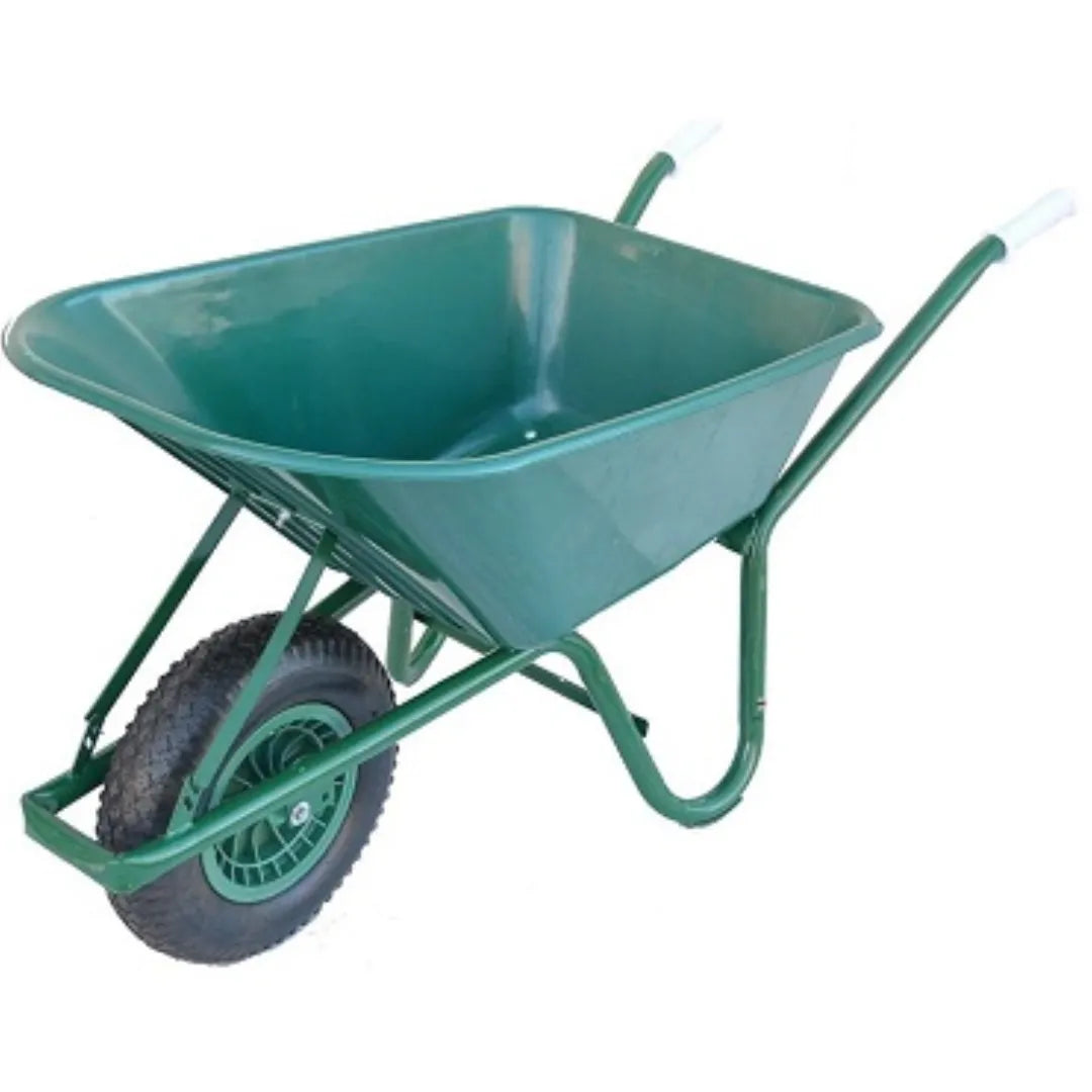 WORKMAN 100L Plastic Wheelbarrow-Green
