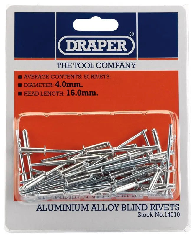 Draper 50 x 4mm x 15.8mm Blind Rivets