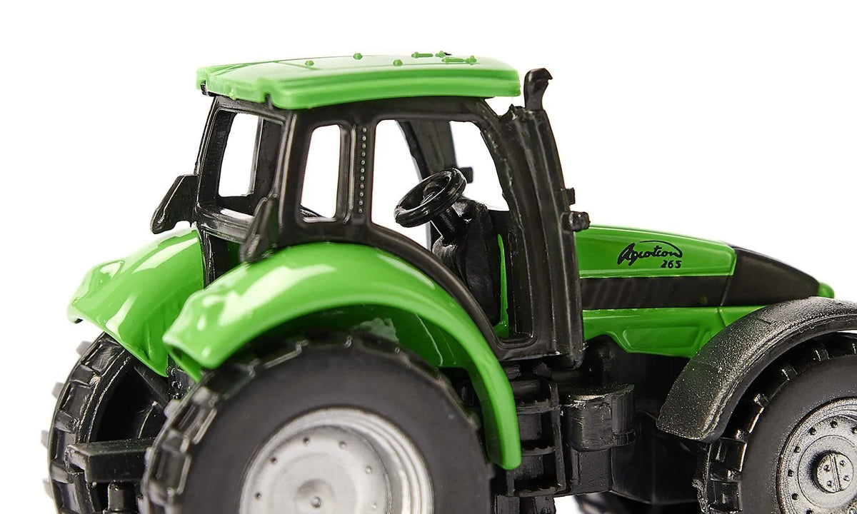 Siku Deutz Fahr Tractor with Fortuna 2 Axle Trailer 1:87
