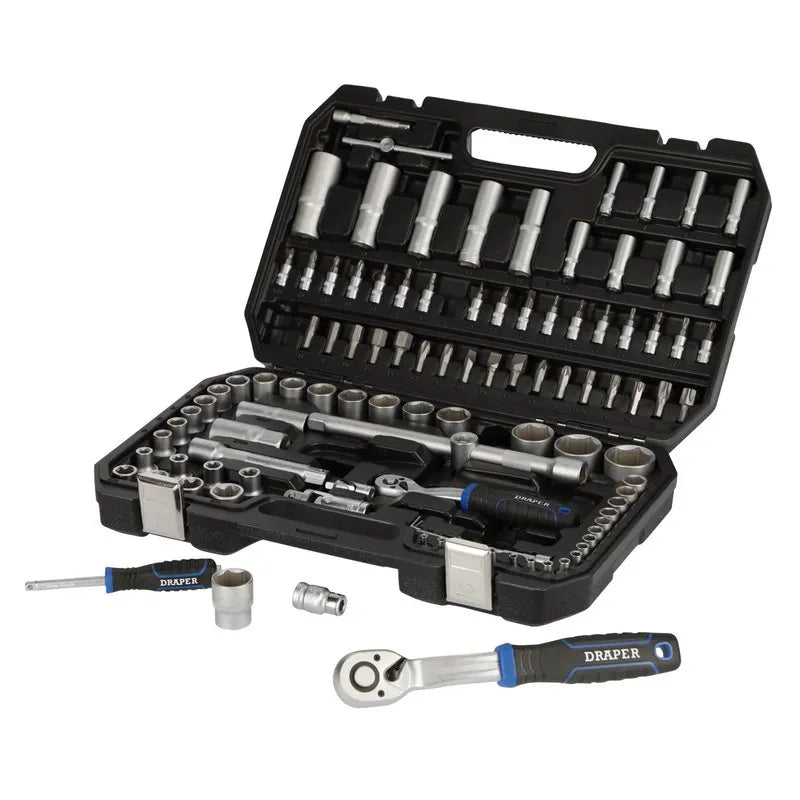 Draper Hi-Torq Metric Socket Set 1/4" & 1/2" Sq. Dr. (108 Piece)