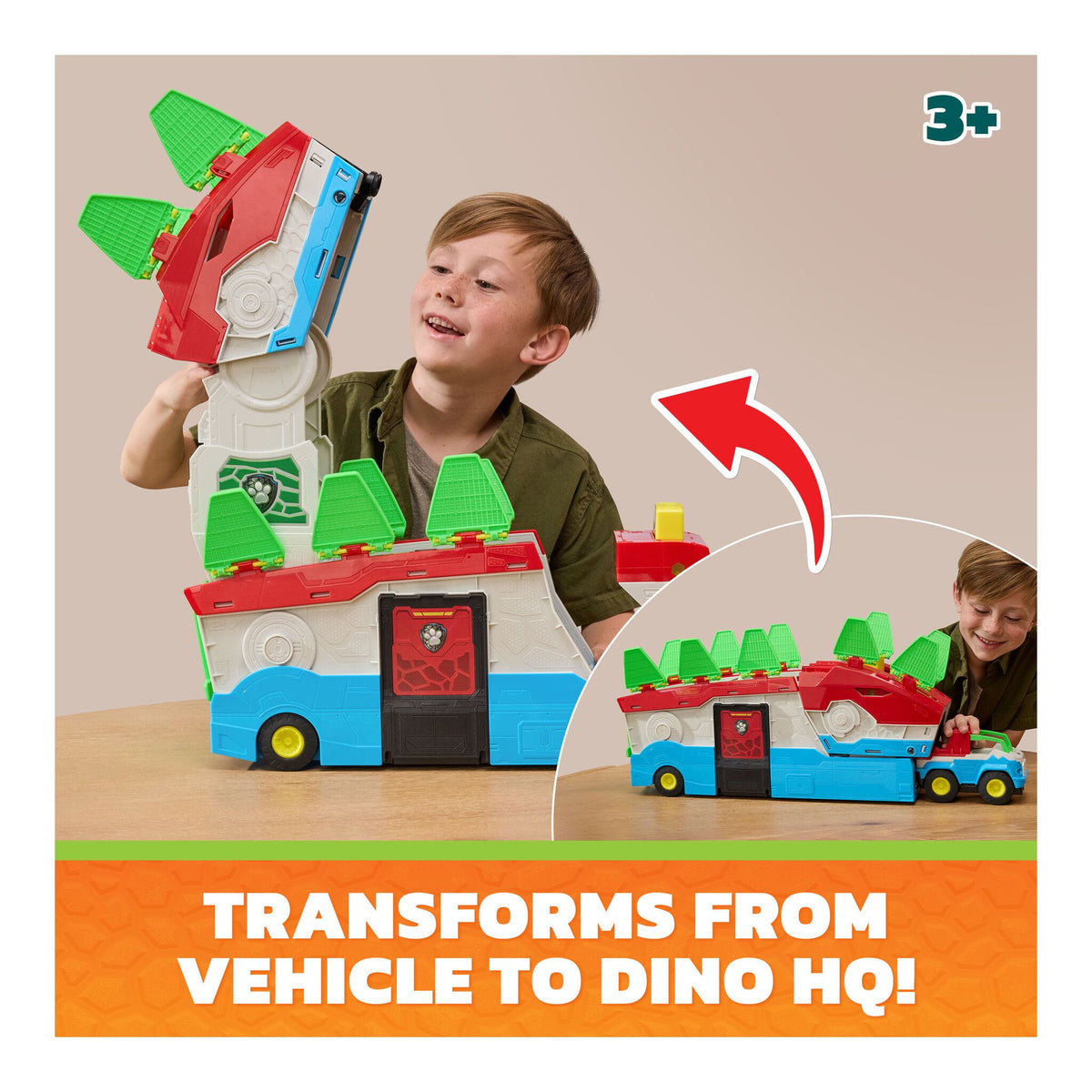 PAW Patrol The Dino Movie Playset Dino Mobile Headquarters