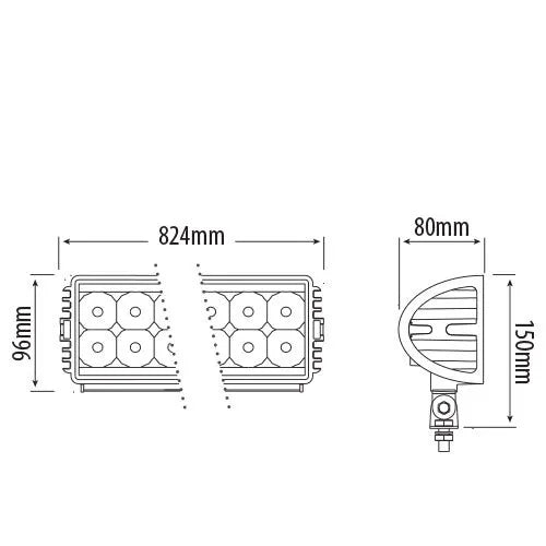 247 32" Adventure Work Lamp Bar | 10800 Lumens, 108W, IP67 Rated Flood Beam - CA 6115