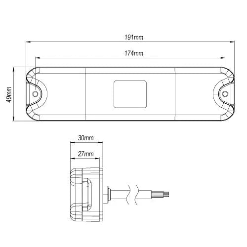 247 LED Multifunctional Tail Lamp | 8" Compact IP67 Rated Tail Light for Trailers & Machinery - CA 7074