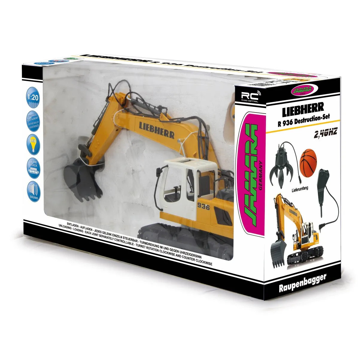Jamara Excavator Liebherr R936 1:20 2.4GHz Destruction-Set