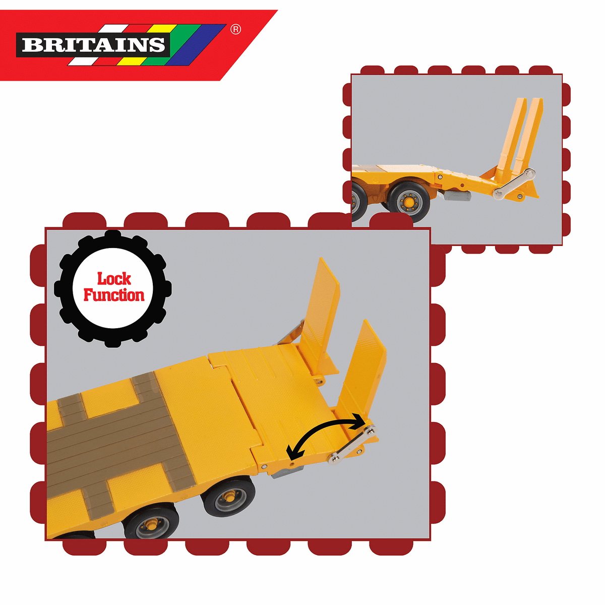 Britains Kane Low Loader (Yellow) 1:32 Scale Model 43254
