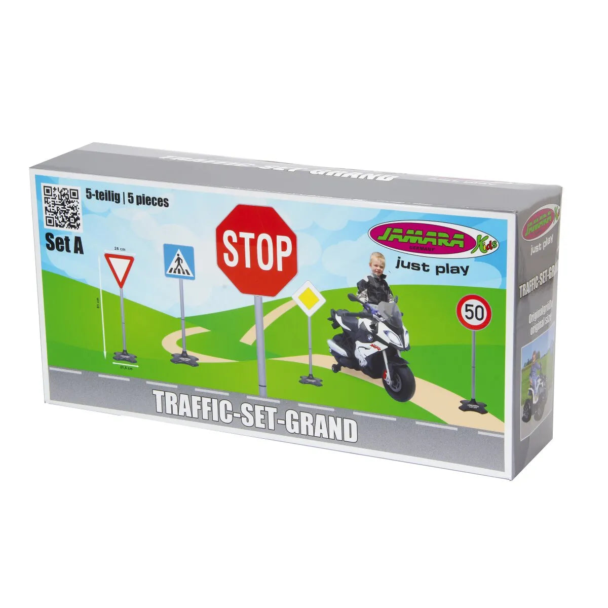 Jamara Traffic-Set-Grand A - Interactive Road Safety Traffic Sign Set for Kids