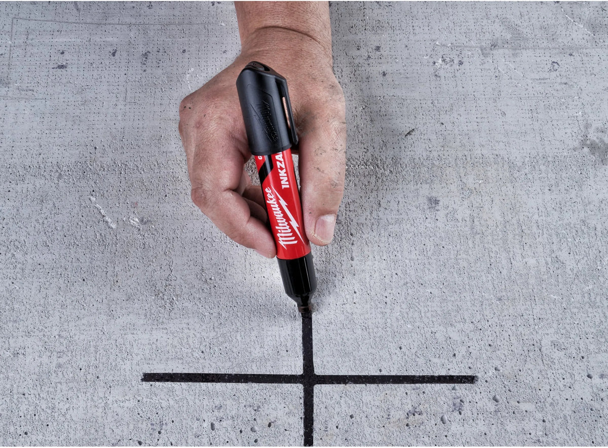 Milwaukee INKZALL Chisel Tip Marker - Black, 6.2mm for Tough Surfaces