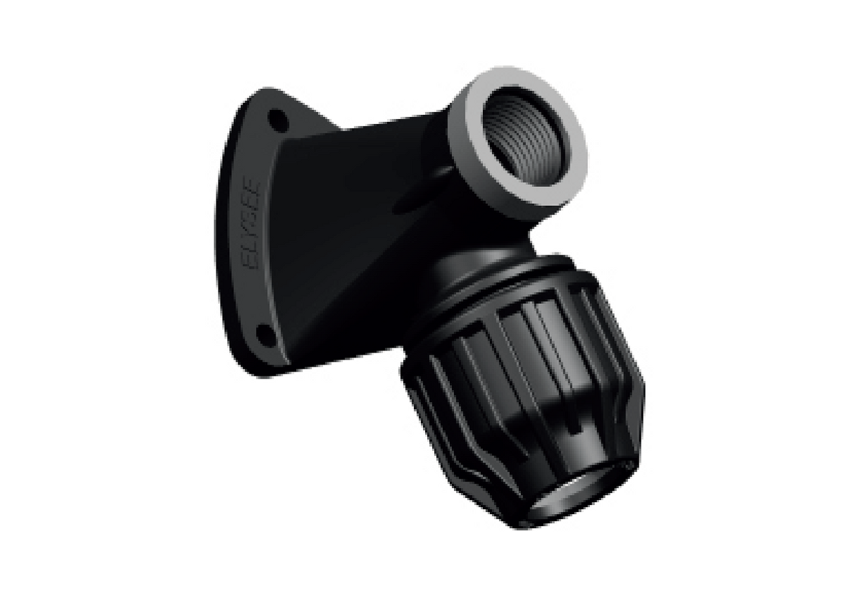 AgriFlow Backplate Wall Elbow 1/2"