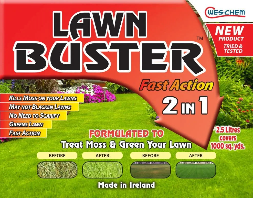 Lawn Buster 2.5L - Fast 2-in-1 Action Moss Killer and Lawn Greener