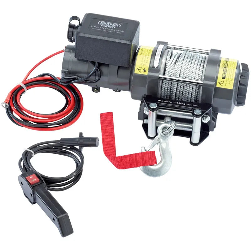 Draper 12v Recovery Winch, 1134Kg