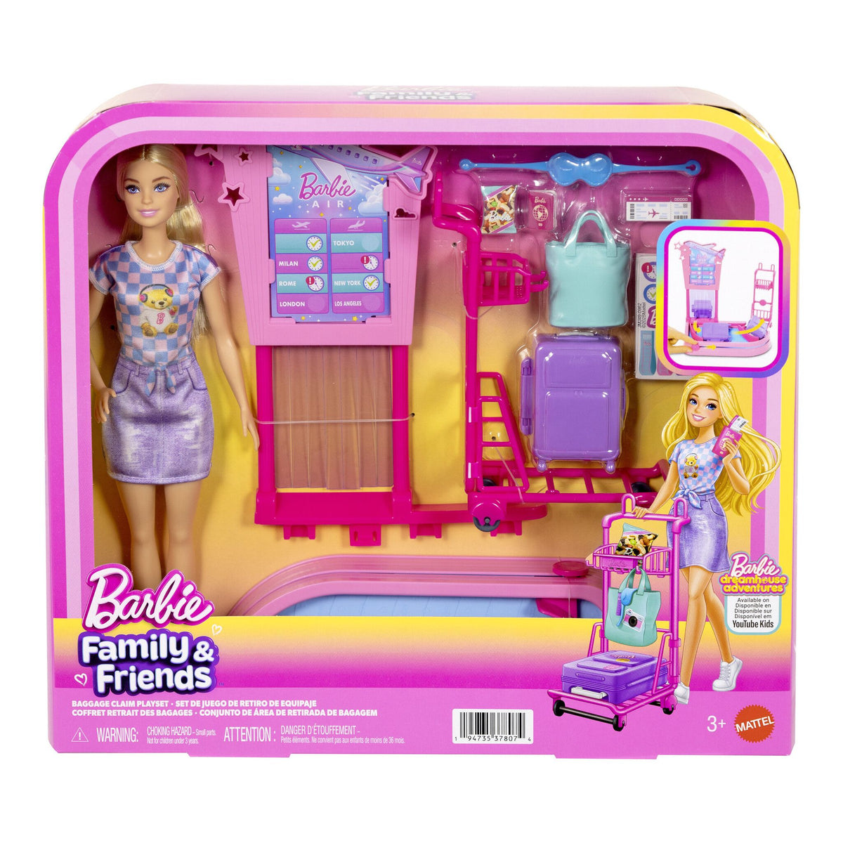 Barbie Family & Friends Limitless Adventure Baggage Claim Doll Set