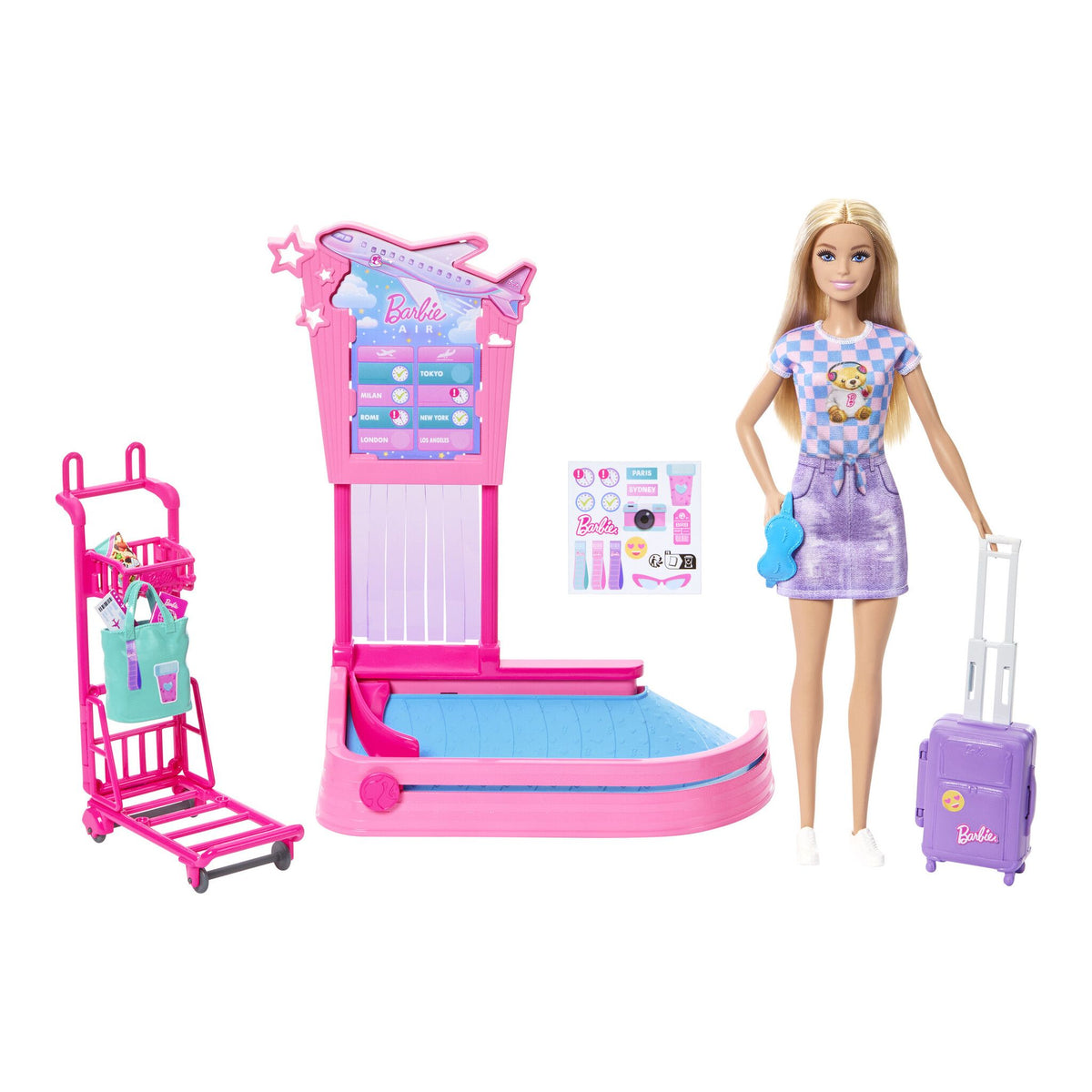 Barbie Family & Friends Limitless Adventure Baggage Claim Doll Set