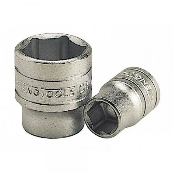 7-22mm Teng Tools 3/8" Drive, Metric, Regular, 6 Point, Sockets - 7mm