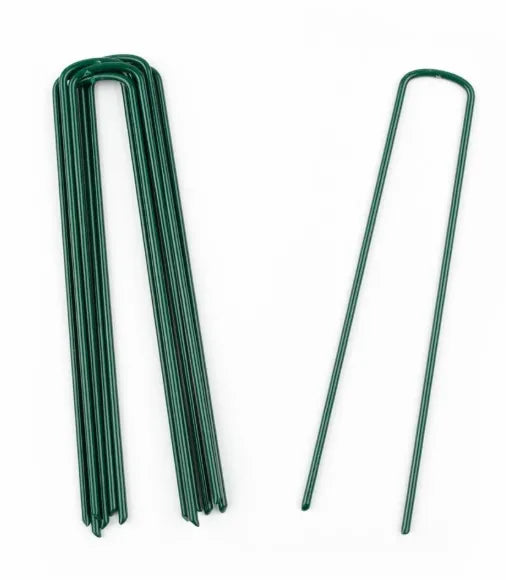 Artificial Grass Pins 17cm Green - 10 Pack | Heavy-Duty Fixing Pegs