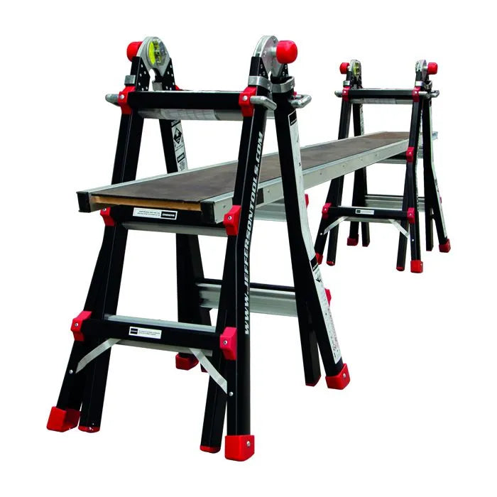 Jefferson AS-4 Multi-Purpose Ladder - Aluminium, 3-in-1 Telescopic, Extension, and Stairway Ladder