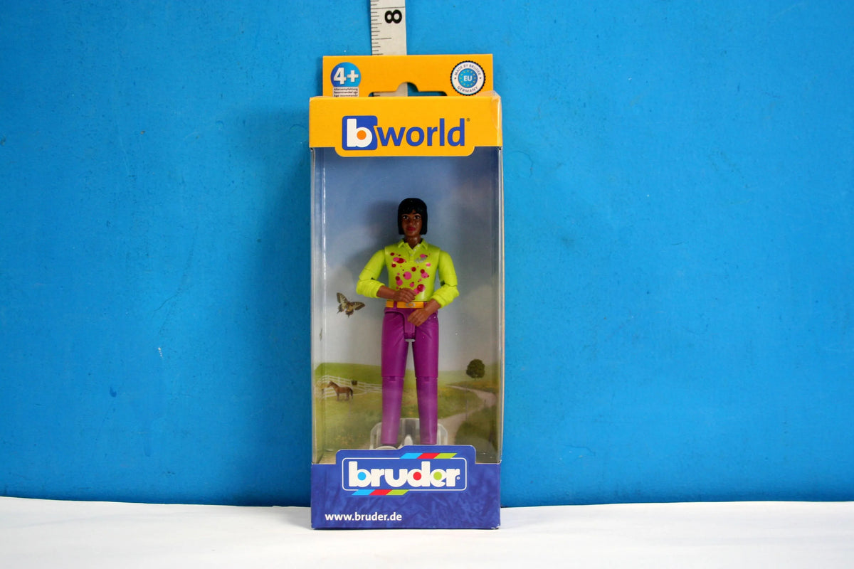 Bruder Woman Figure - Medium Skin Tone, Pink Jeans | 1:16 Scale Accessory