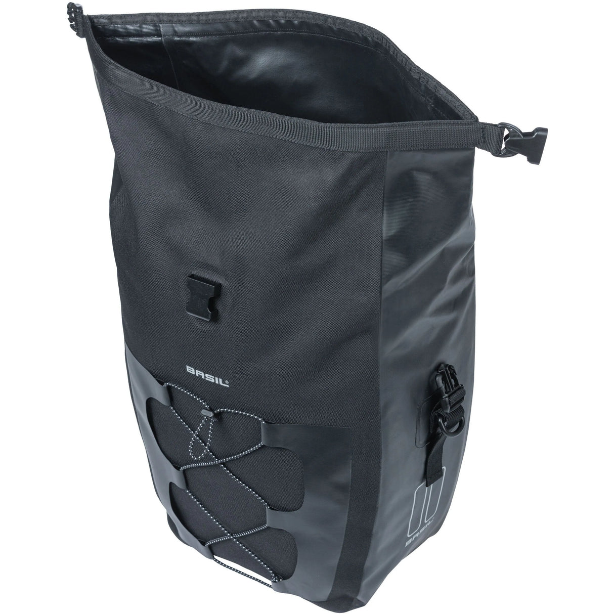 Basil Navigator Waterproof Pannier Bag - Large 25-31L | Black | Single Side