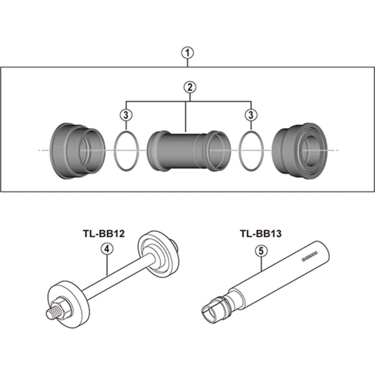 Press Fit Road Bottom Bracket - 86.5 mm with Inner Cover - BB9241B for HollowTech II
