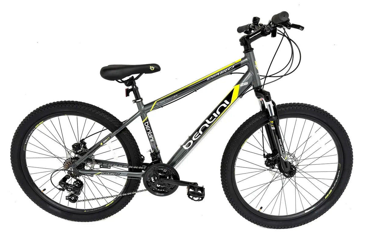 Bentini Diablo 26" Mountain Bike - 14" Alloy Frame, Shimano 21 Speed, Disc Brakes