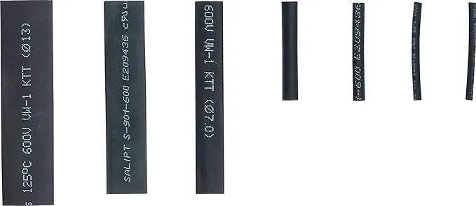 Shrink Tube Assortment - Black, 127 pcs