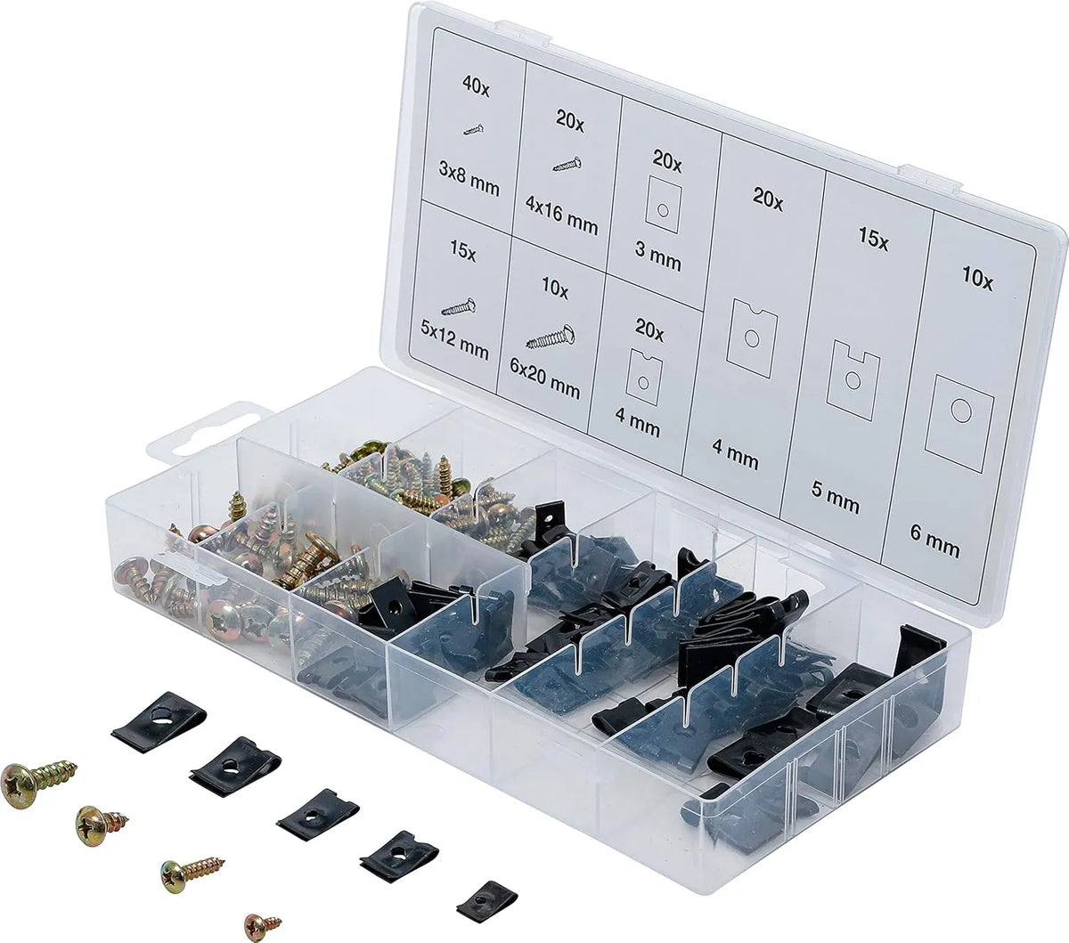 U-Type Cushion and Screw Assortment - 170 pcs