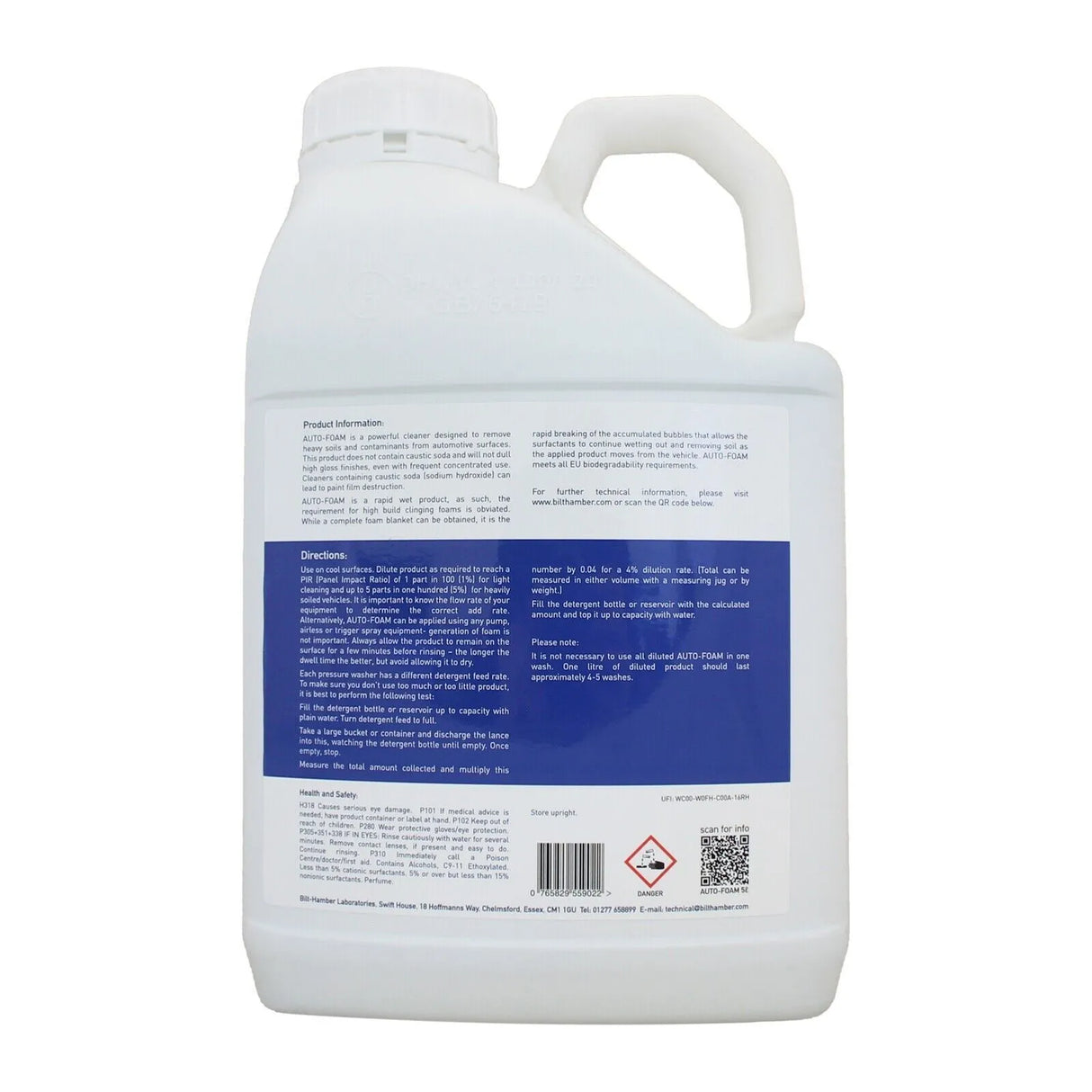 Reflect Bilt Hamber Auto Foam 5L Pre Wash Snow Foam
