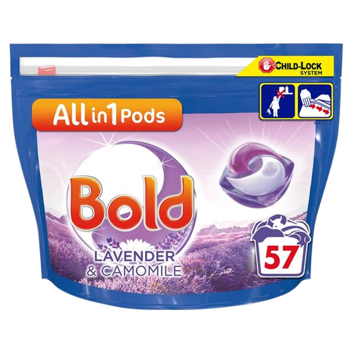 Bold All In One Washing Pods Lavender & Camomile 57 Washes