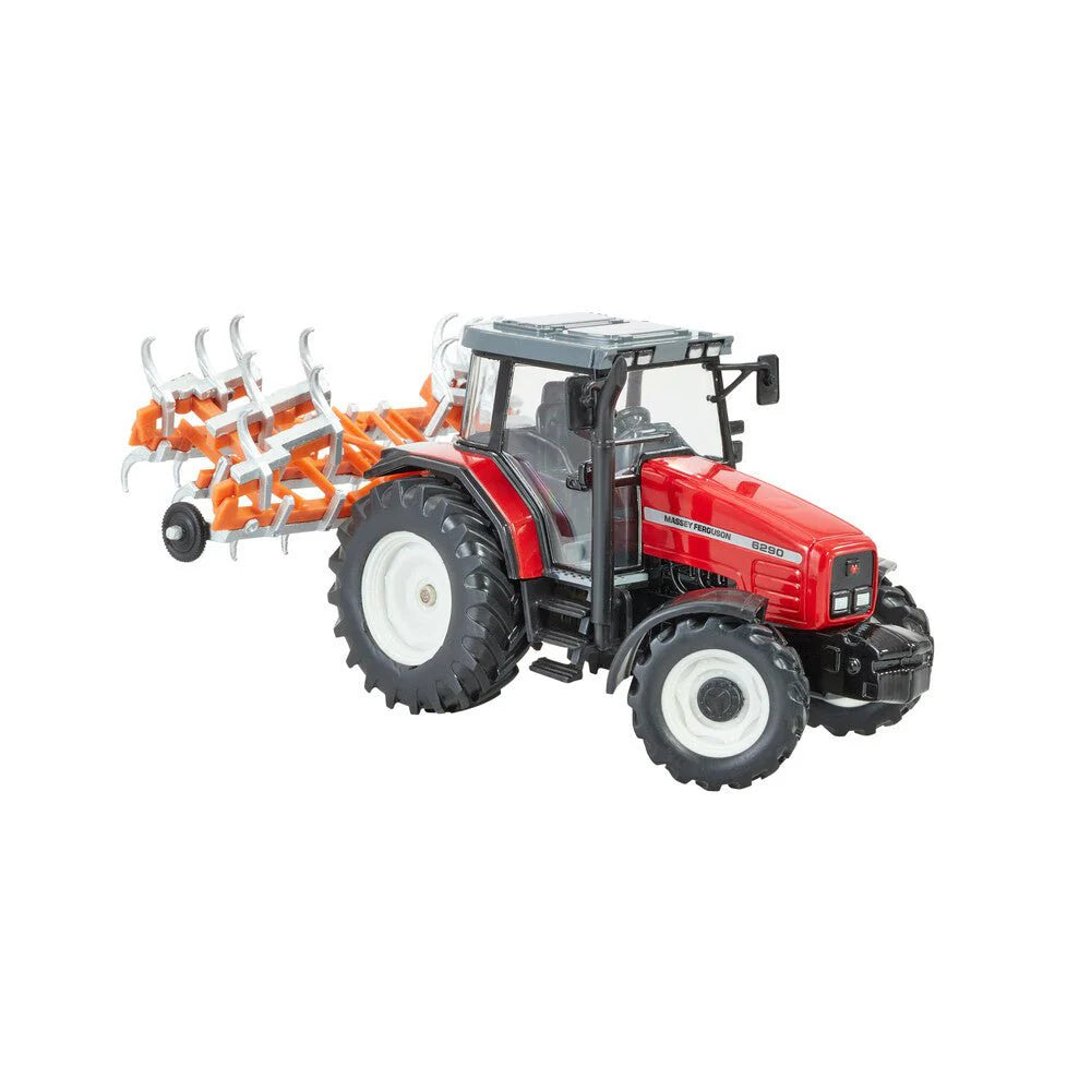 Britains Massey Ferguson 6290 Heritage Tractor & Cultivator Playset - 1:32 Scale