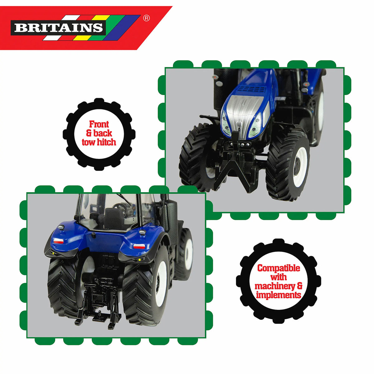 Britains New Holland T8.435 Tractor 1:32 Scale Model 43216