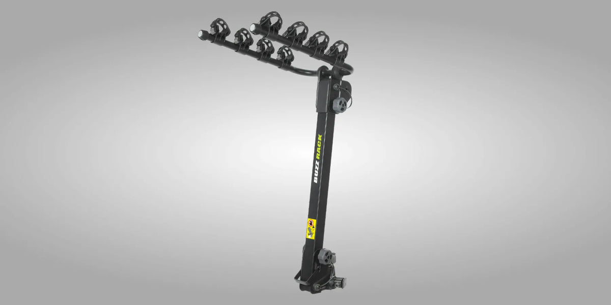 Buzzrack MOOSE 4 Bike Rack - Tow Ball Mounted Hang-On Carrier for 4 Bikes
