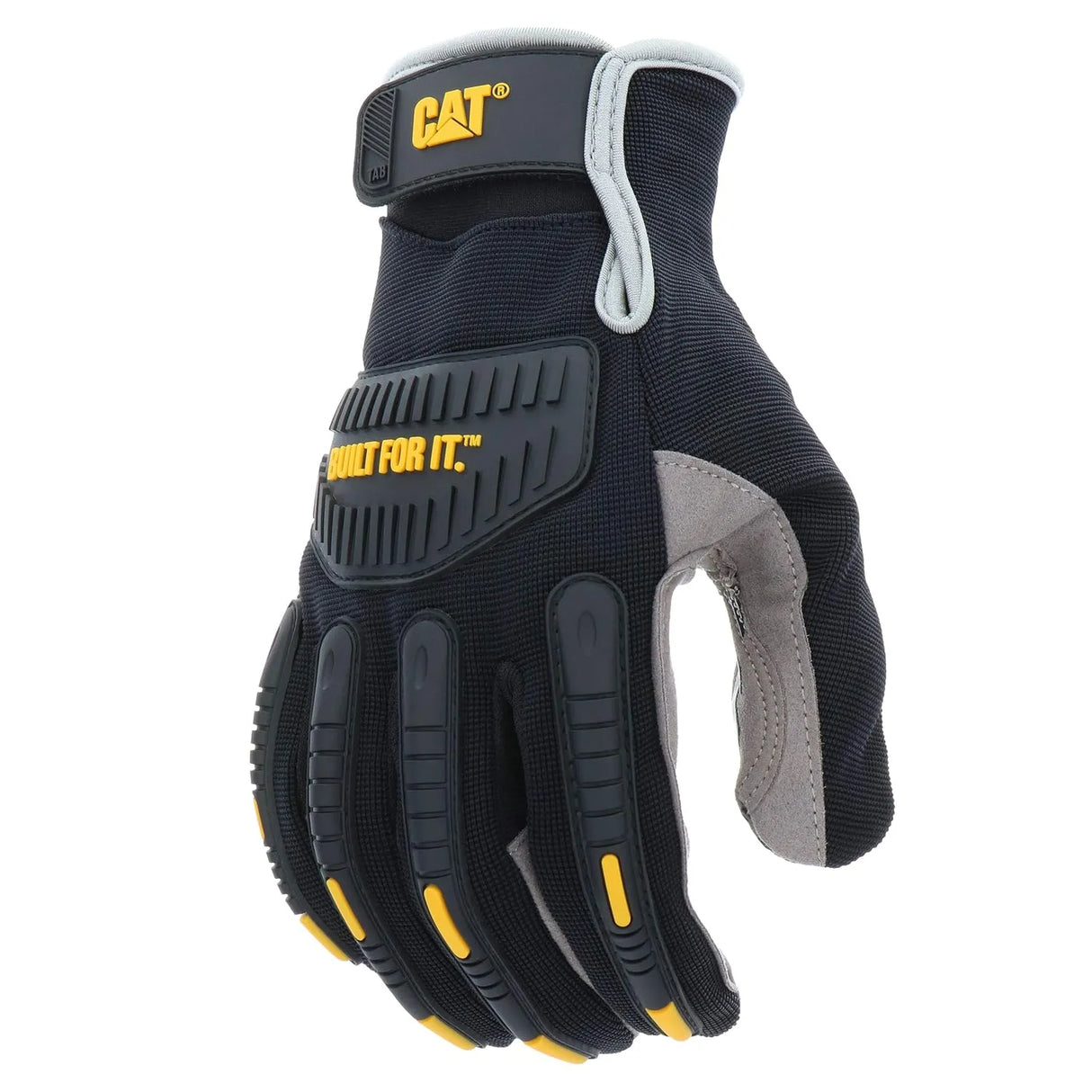 CAT High Impact Gloves - Synthetic Leather Gloves with Molded Knuckles & Adjustable Wrist CAT012230X