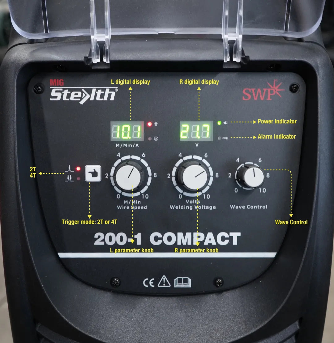 Cobra by Stealth 200-1 2R Compact MIG Welding Machine 9134H - 230V, Trolley-Mounted