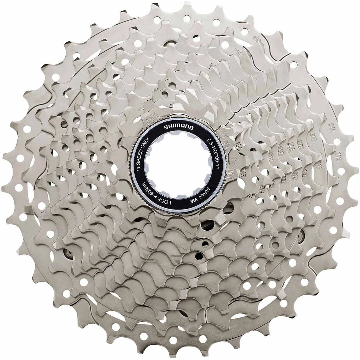 Shimano CS-HG700 11-Speed Cassette - 11-34T, Road & Gravel Compatible