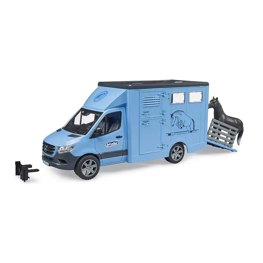 Bruder Mercedes Benz Sprinter Animal Transporter with 1 Horse