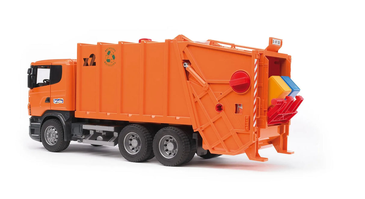Bruder Scania R-Series Garbage Truck (orange)