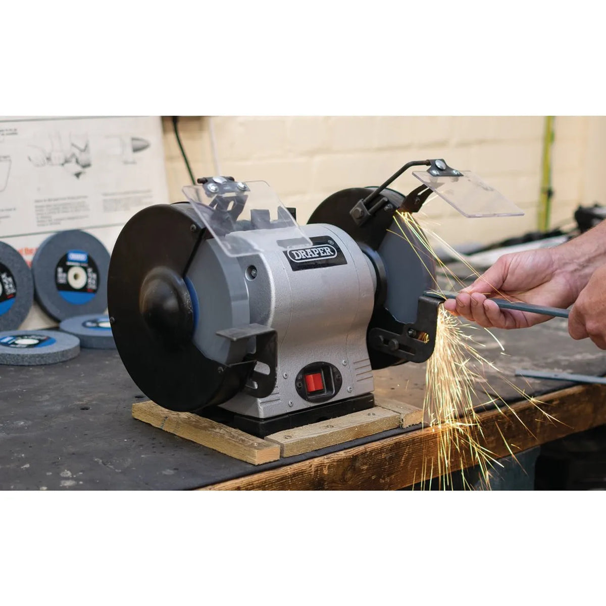 Draper Aluminium Oxide Bench Grinding Wheel 60 Grit