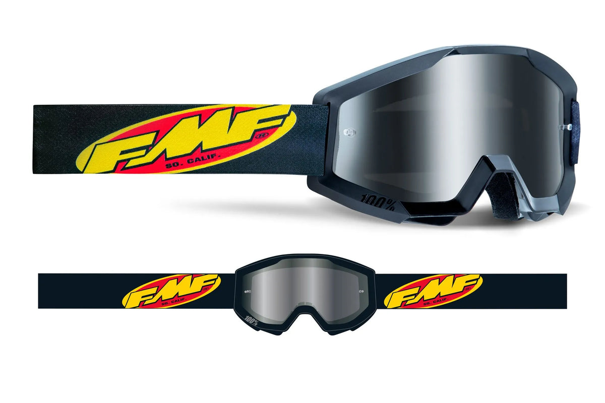 FMF PowerCore Black Goggles - Youth