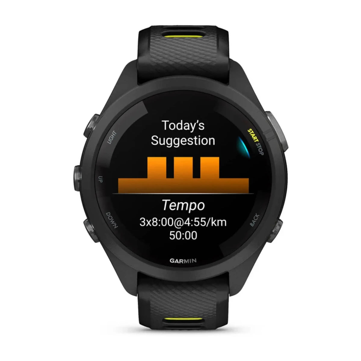 Garmin Forerunner 265S GPS Multisport Watch - Black Bezel with Black Silicone Band