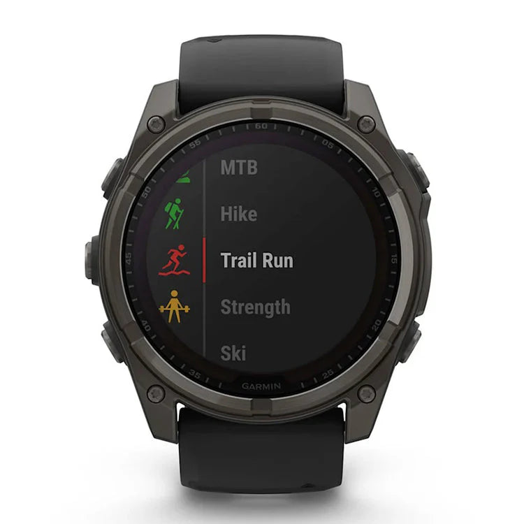 Garmin fēnix 8 51 mm Sapphire Solar - Carbon Gray Titanium / Black Sport Loop