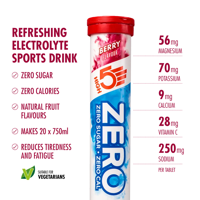 High5 Zero Triple Pack - Berry, Citrus, Tropical | Sugar-Free Electrolyte Tablets