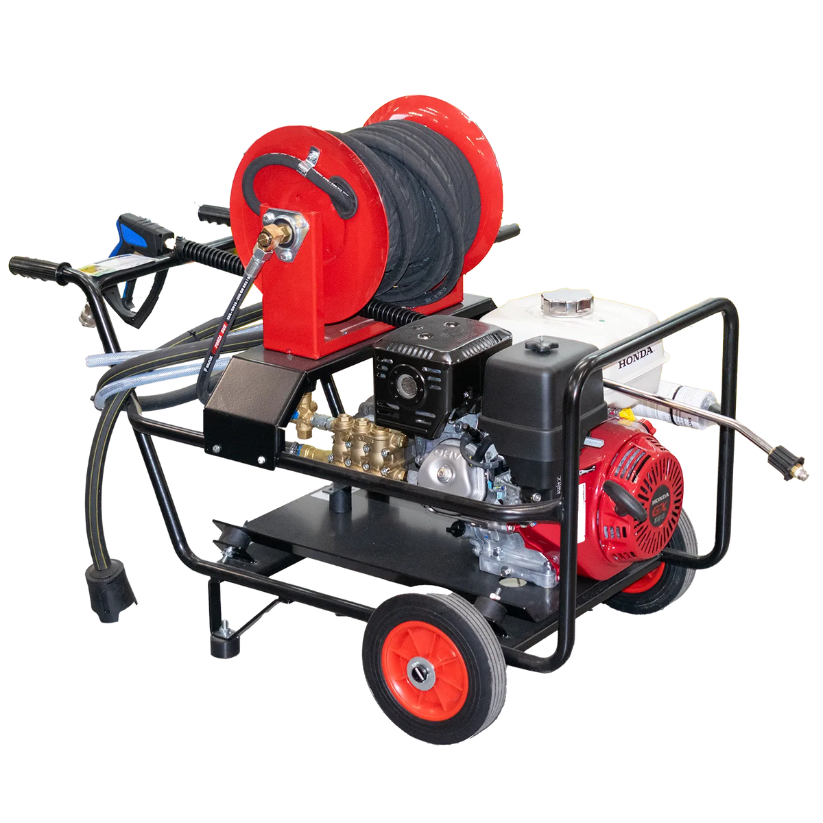 Honda GX390 Petrol Pressure Washer 13HP 3000 PSI with 30m Reel – Heavy Duty, 200 Bar, 21 L/min Flow Rate