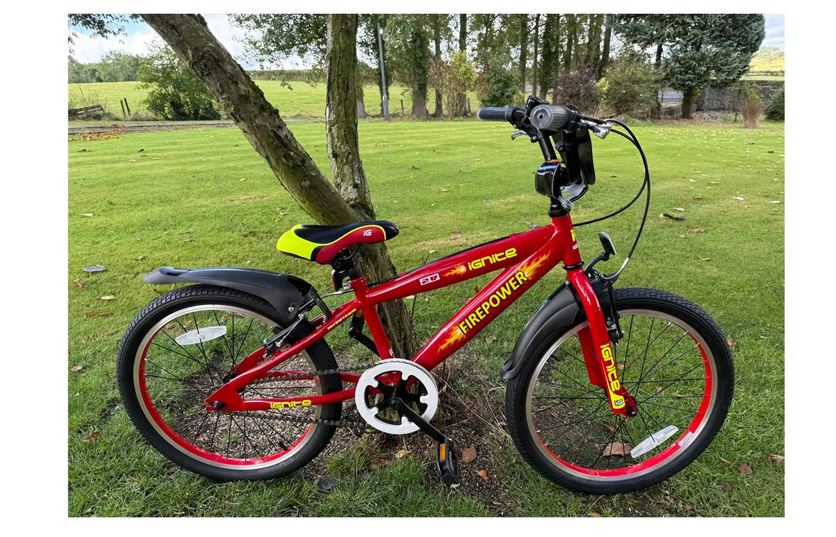 Ignite Firepower 20 Boys Bike - 7-10 Years | Rugged Steel Kids Bike with Number Plate