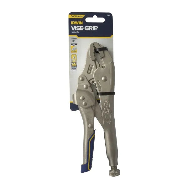 Irwin 10WR Fast Release Vise‑Grip Locking Pliers with Wire Cutter - 250 mm Curved Jaw