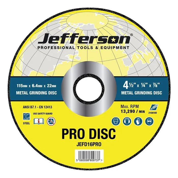 Jefferson 4.5" Metal Grinding Abrasive Disc