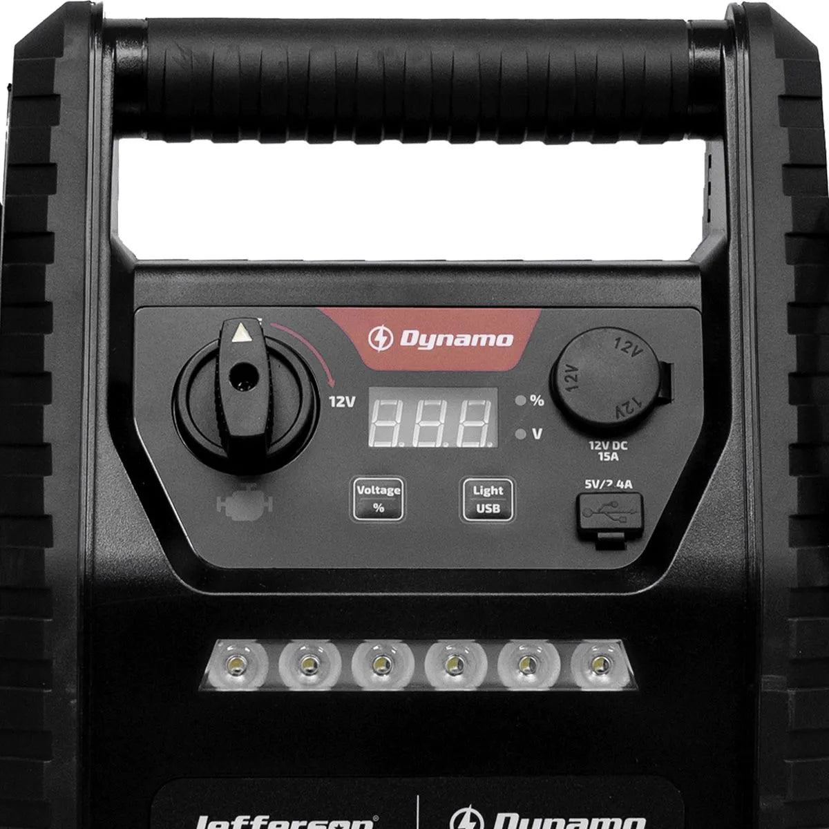 Jefferson 1800A Dynamo Jump Starter - Portable Booster with Worklight & USB Charging