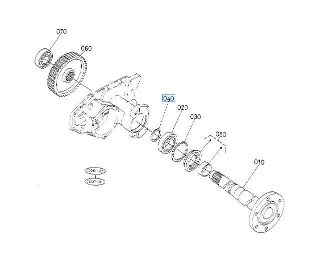 Kubota 04612-00500 External Circlip – OEM Clip for Axle, Steering & Differential Systems B & G Series
