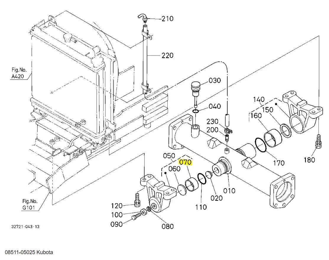 Kubota 08511-05025 Bushing