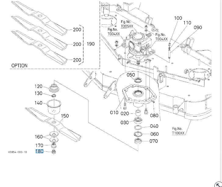 Kubota Blade Bolt M12x1.25 RCK54,RCK60 Series Decks