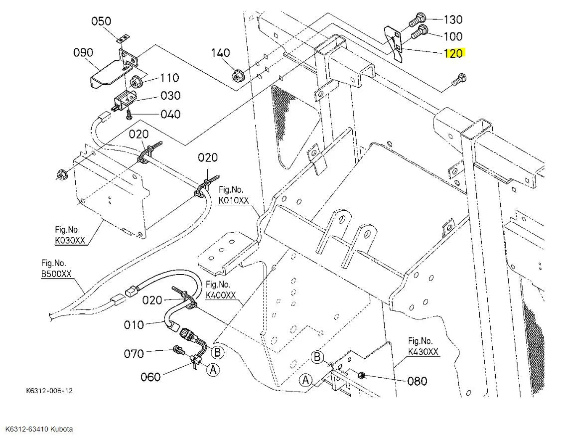 Kubota Plate Bag Switch K6312-63410 | Grass Collector Switch Replacement for G23-LD